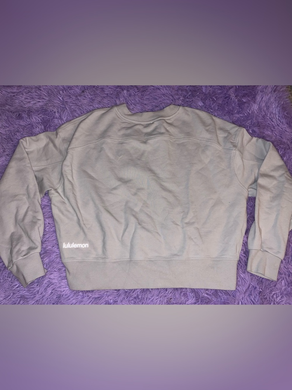 Lululemon Perfectly Oversized Cropped Crew neck sweatshirt Light gray 6